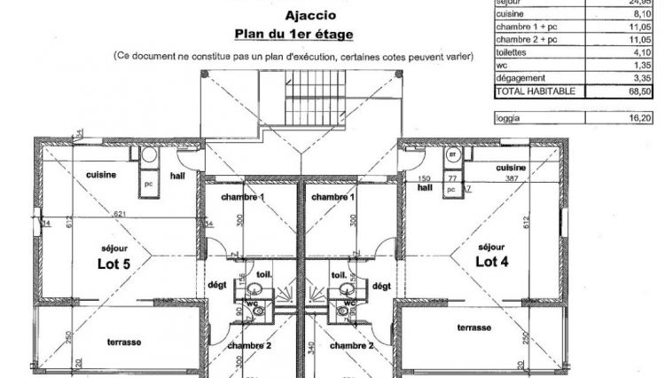 PLAN 1ER ETAGE